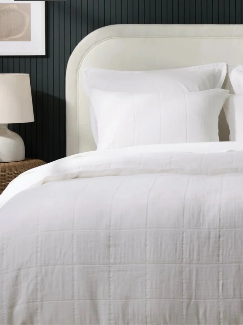 PARACHUTE 100% Organic Cotton Duvet Cover white /new FULL/QUEEN